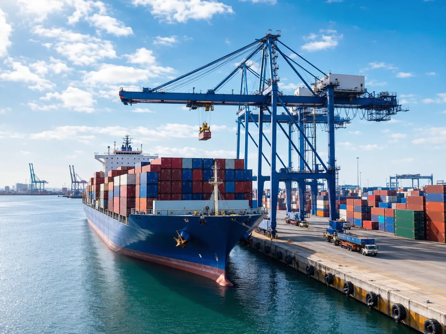Kapal kargo dan terminal peti kemas untuk konsultasi Marine Cargo dan Marine Hull Insurance di Indonesia